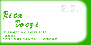 rita doczi business card